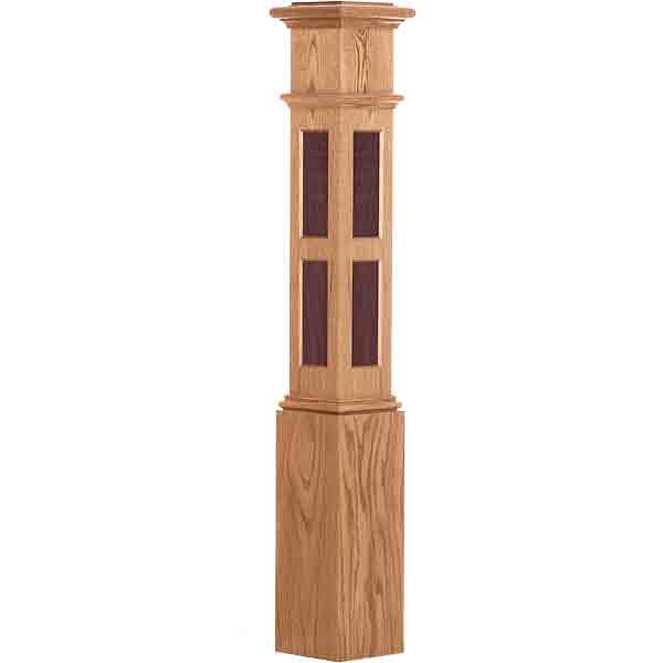 lj-4097 rectangle inlay box newel