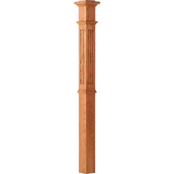 lj-4393 fluted panel box newel