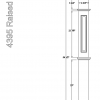 4395 Raised Newel Post Dimensions