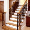 6400 Handrail, 3010 Newels, Solid Iron Balusters, 7x30 and 7x35 Volutes