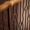 6701 Handrail, Wave and Ring Medallion Solid Iron Balusters, Tandem Cap