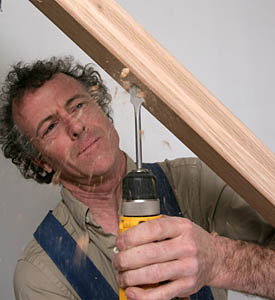 Drilling handrail for balusters