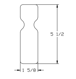 6203 Handrail Wood Stair Hand Rail LJ-6203 Profile