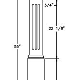 4091 Fluted Box Newel
