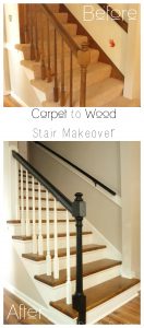 wood stair makeover