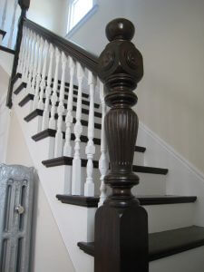 turned newel posts