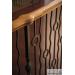 6701 Handrail, Wave and Ring Medallion Solid Iron Balusters, Tandem Cap