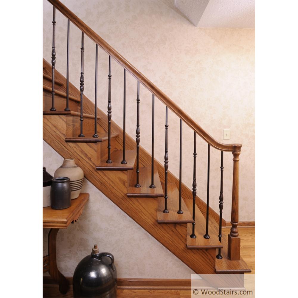 LIH-HOL65044 Fluted Bar and Knuckles Baluster Wood Stairs ...